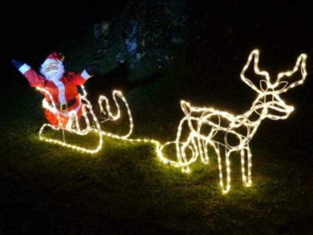 Kerstverlichting 140cm combinatie led-rendier met led-slee, Diversen, Kerst, Ophalen of Verzenden, Nieuw