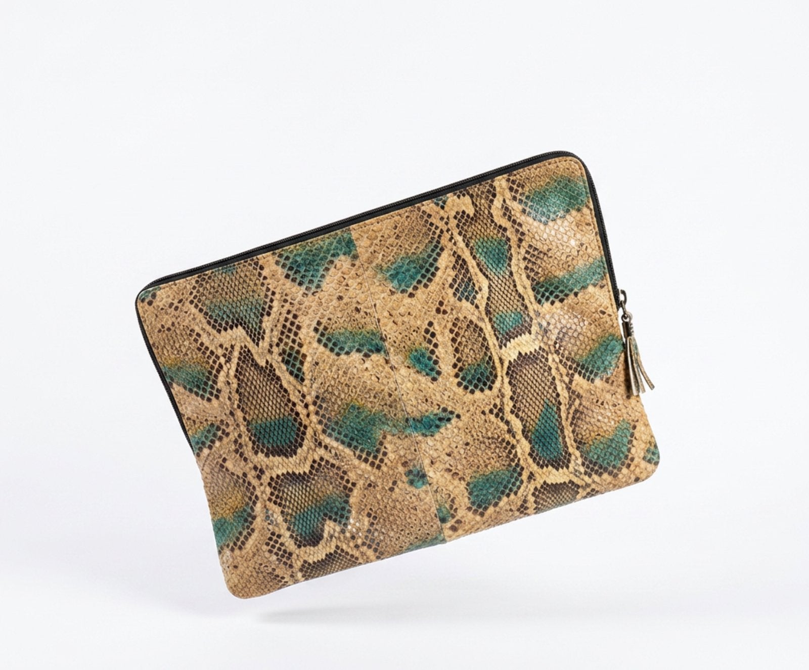 Lanvin Paris Python Leather Document Pouch clutch, Ophalen of Verzenden, Gebruikt, Bruin, Avondtasje