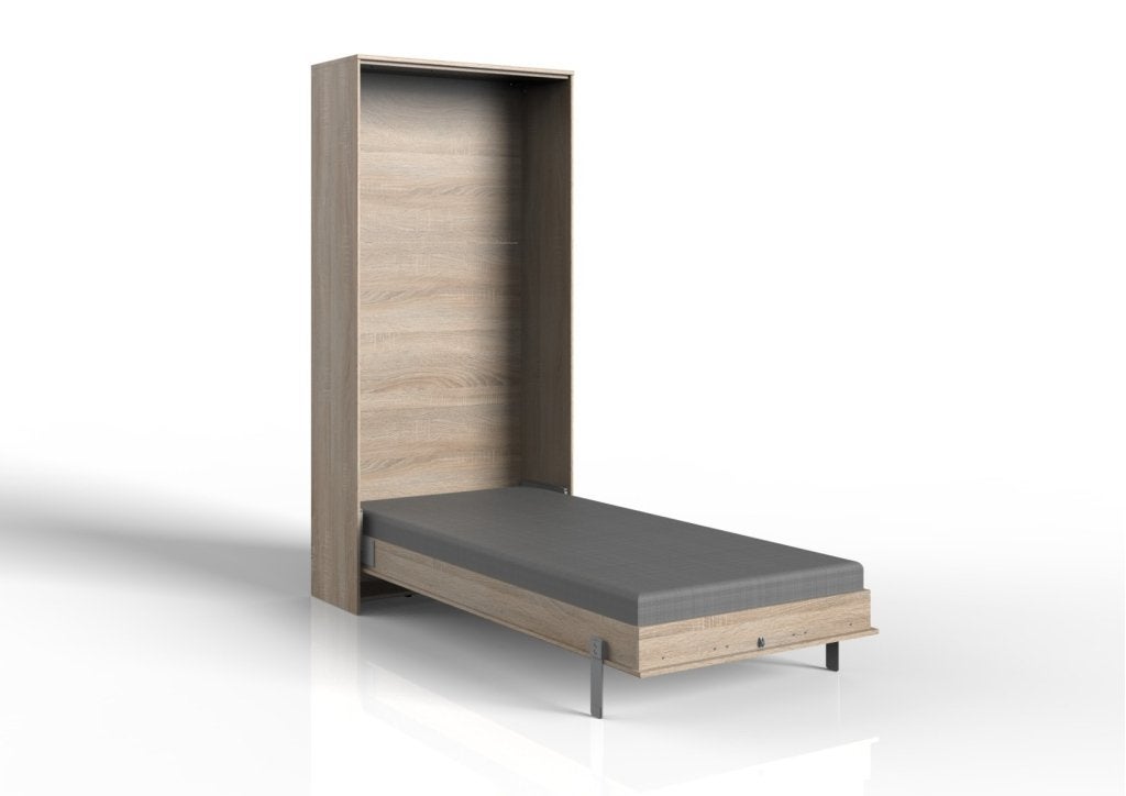 Juist opklapbed verticaal - 90x200 - Eikenkleur, Huis en Inrichting, Slaapkamer | Bedden, Niet ingevuld, Niet ingevuld, Niet ingevuld