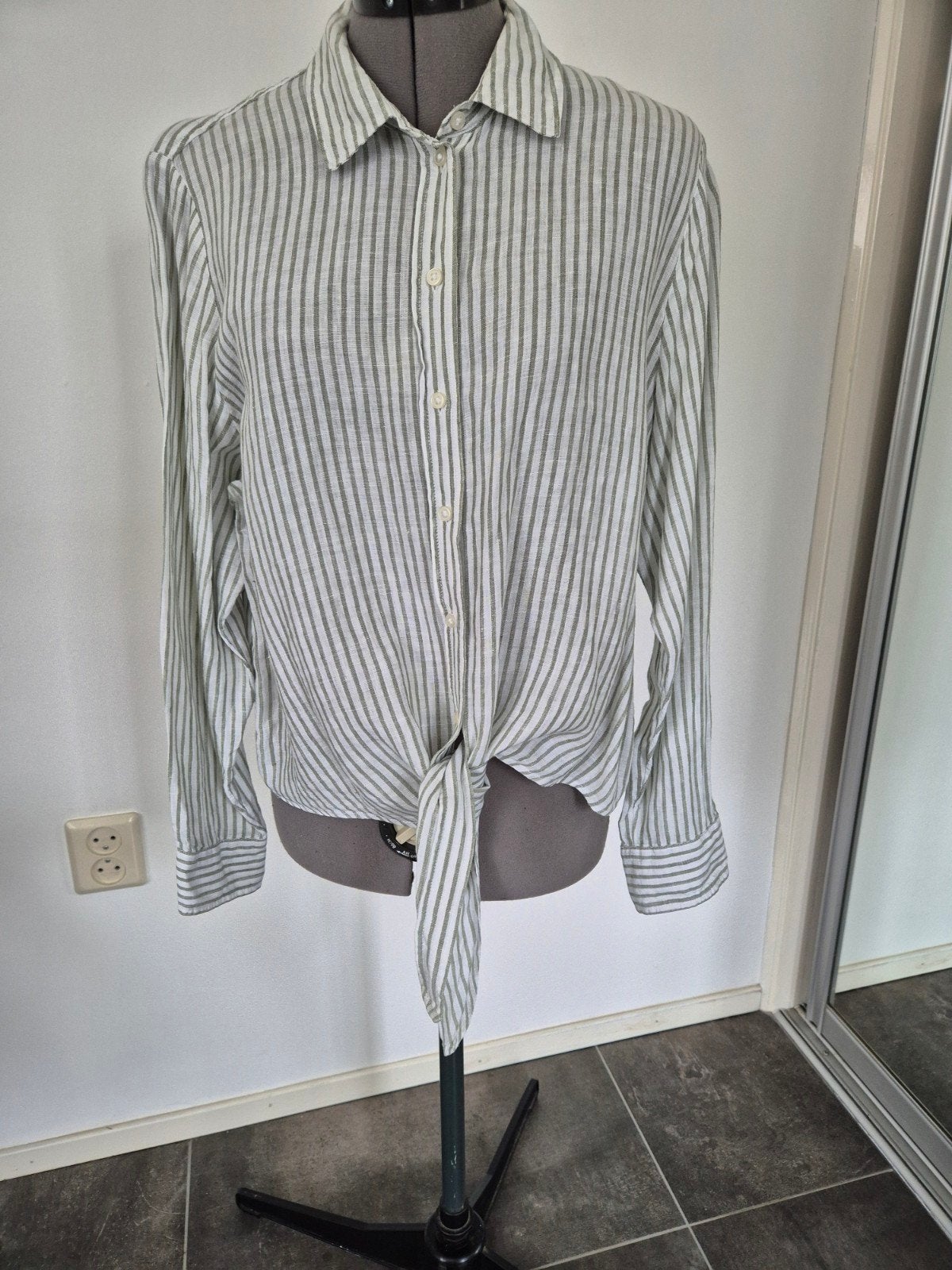 H&M Linnen Blouse Maat 40, Ophalen of Verzenden, Zo goed als nieuw, Maat 38/40 (M), Wit