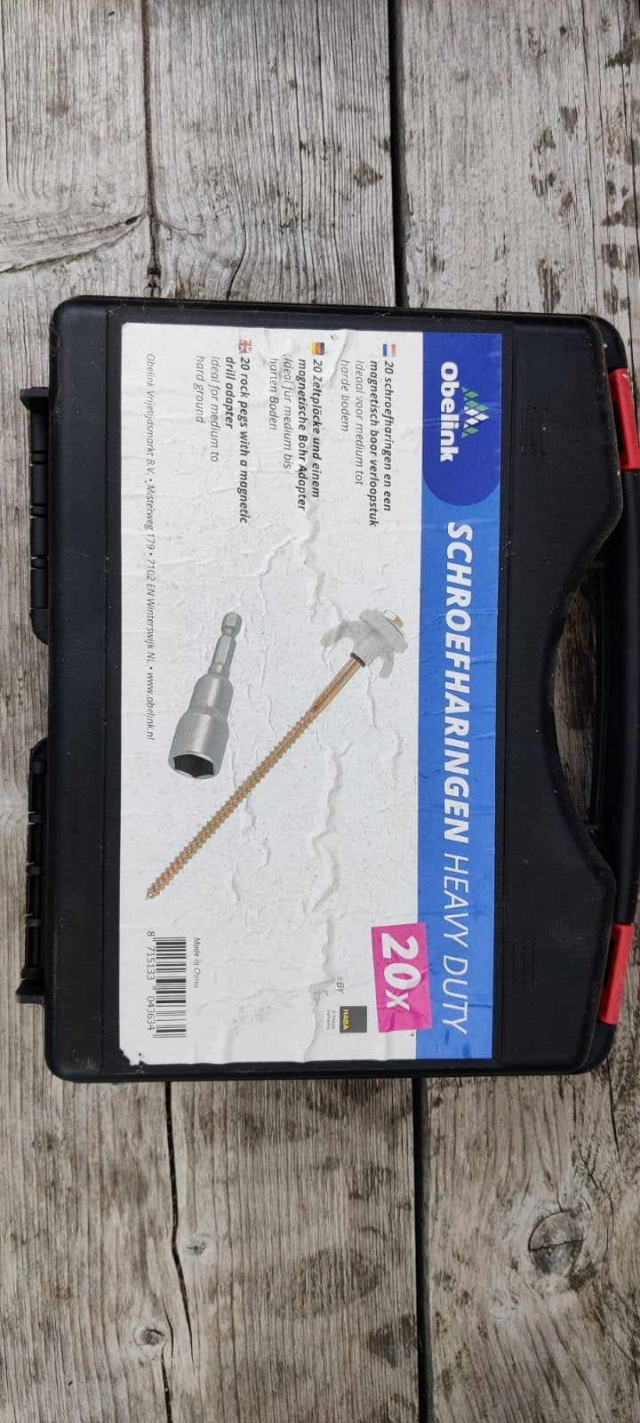 Obelink Schroefharingen met adapter (20 stuks), Ophalen, Zo goed als nieuw