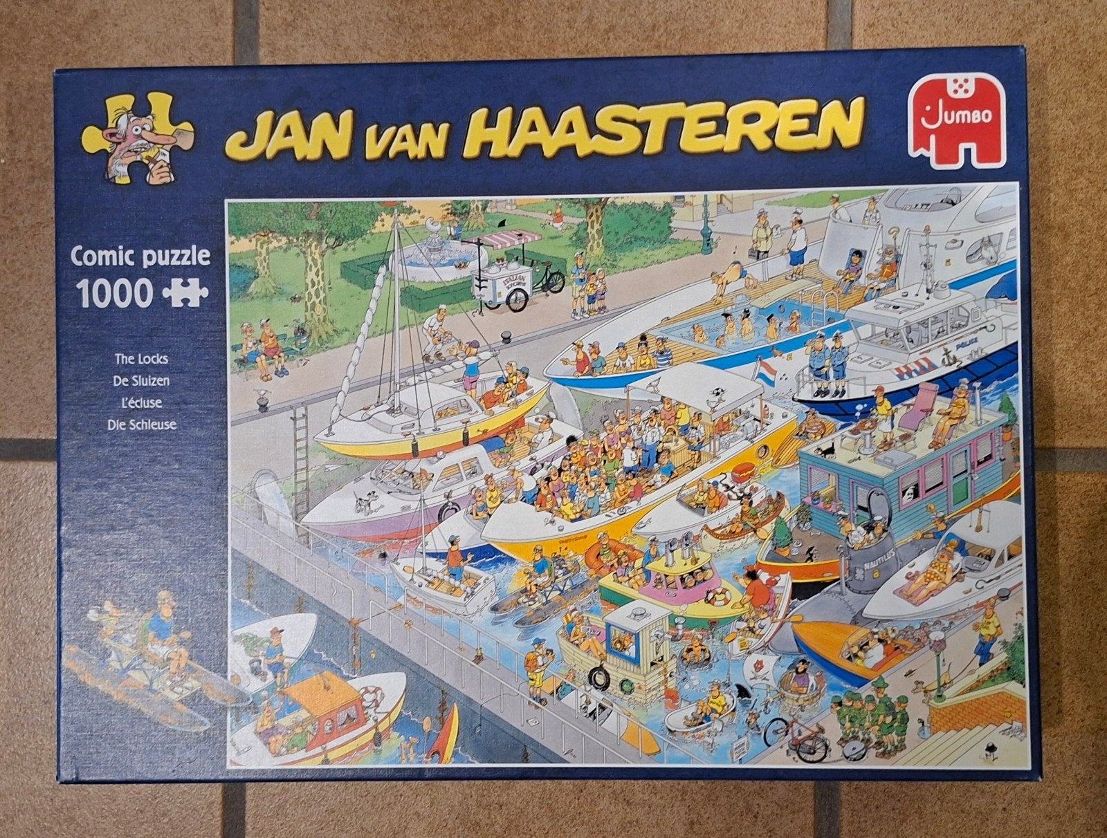 Jan van Haasteren puzzel 1000 stukjes De Sluizen, Ophalen of Verzenden, 500 t/m 1500 stukjes, Zo goed als nieuw