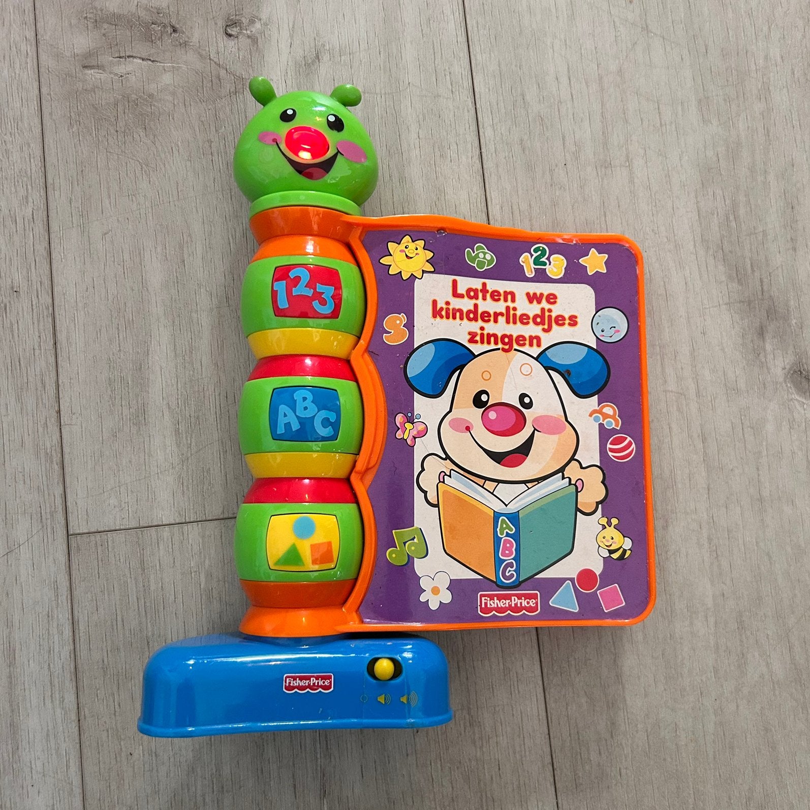 Fisher-Price kinderliedjes interactief boek 2002, Ophalen of Verzenden, Gebruikt, Overige typen, Met licht