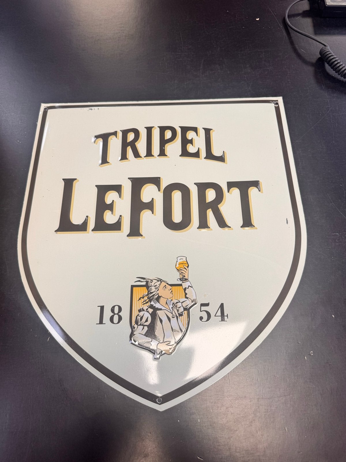 Tripel Lefort Reclamebord - Vintage Look, Ophalen of Verzenden