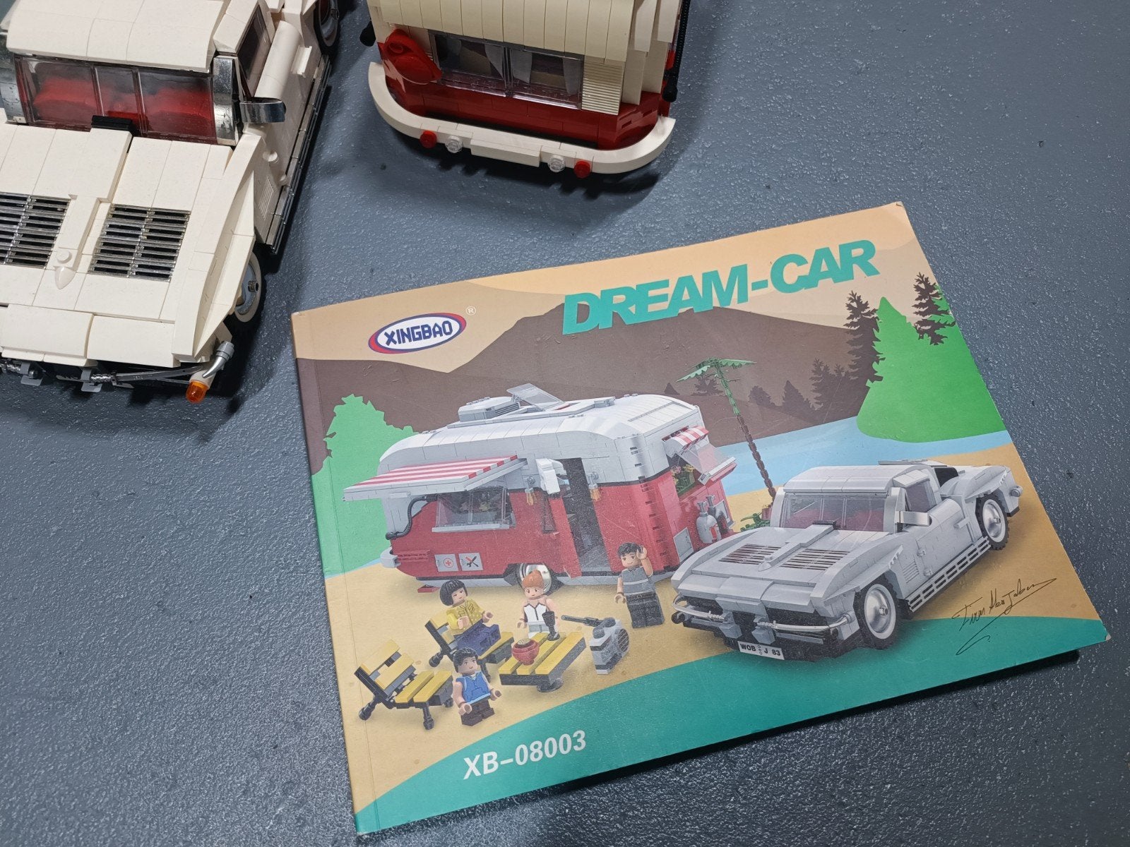 Chevrolet Corvette en Caravan bouwblokken set, Ophalen of Verzenden, Zo goed als nieuw, Overige merken