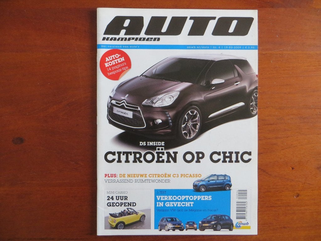 Autokampioen 4 2009 Mini Cabrio, Citroën DS, Volkswagen Golf, Ophalen of Verzenden, Nieuw, Citroën