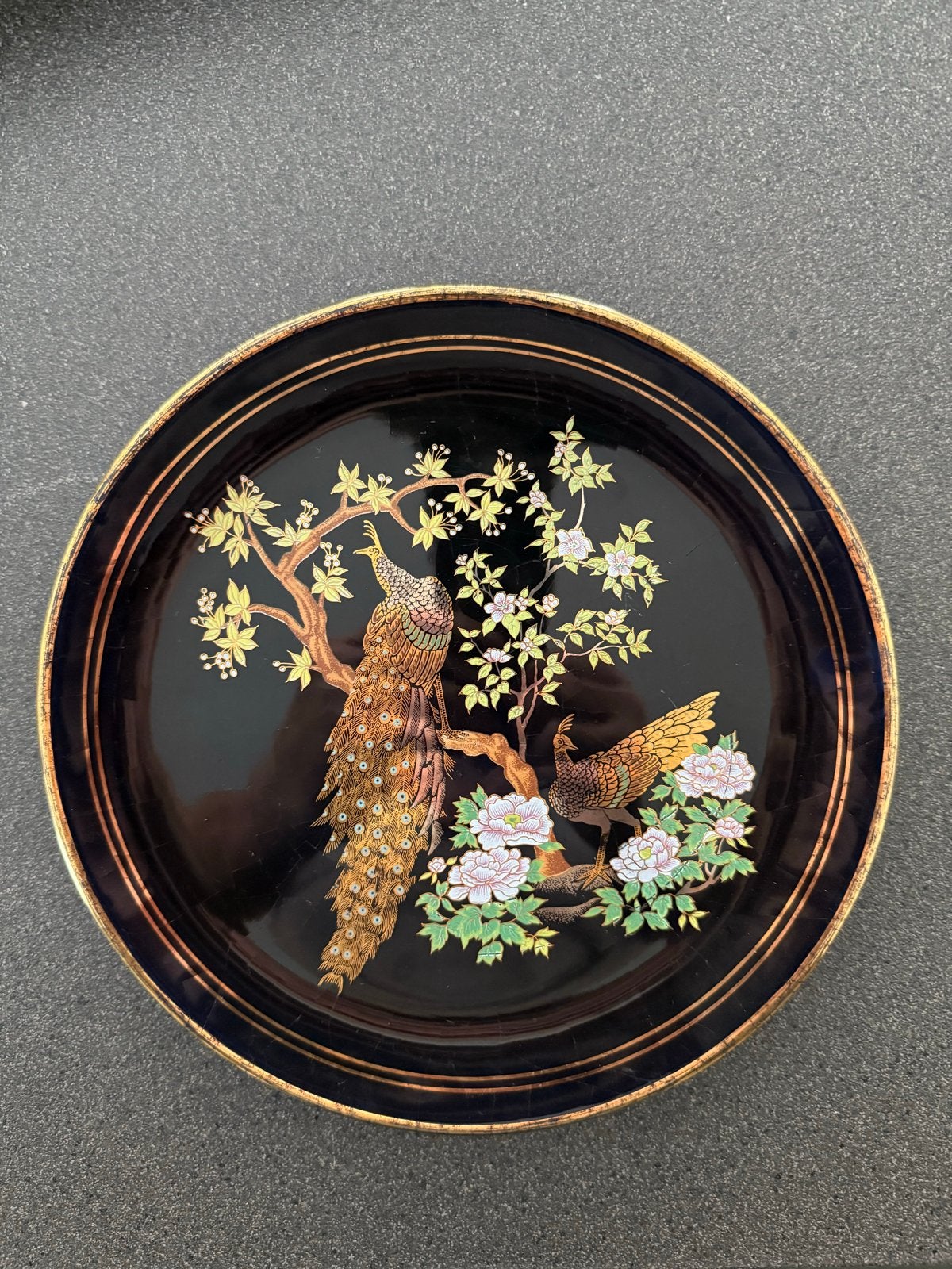 Decoratieve wandplaat met pauwen en 24K goud, Ophalen