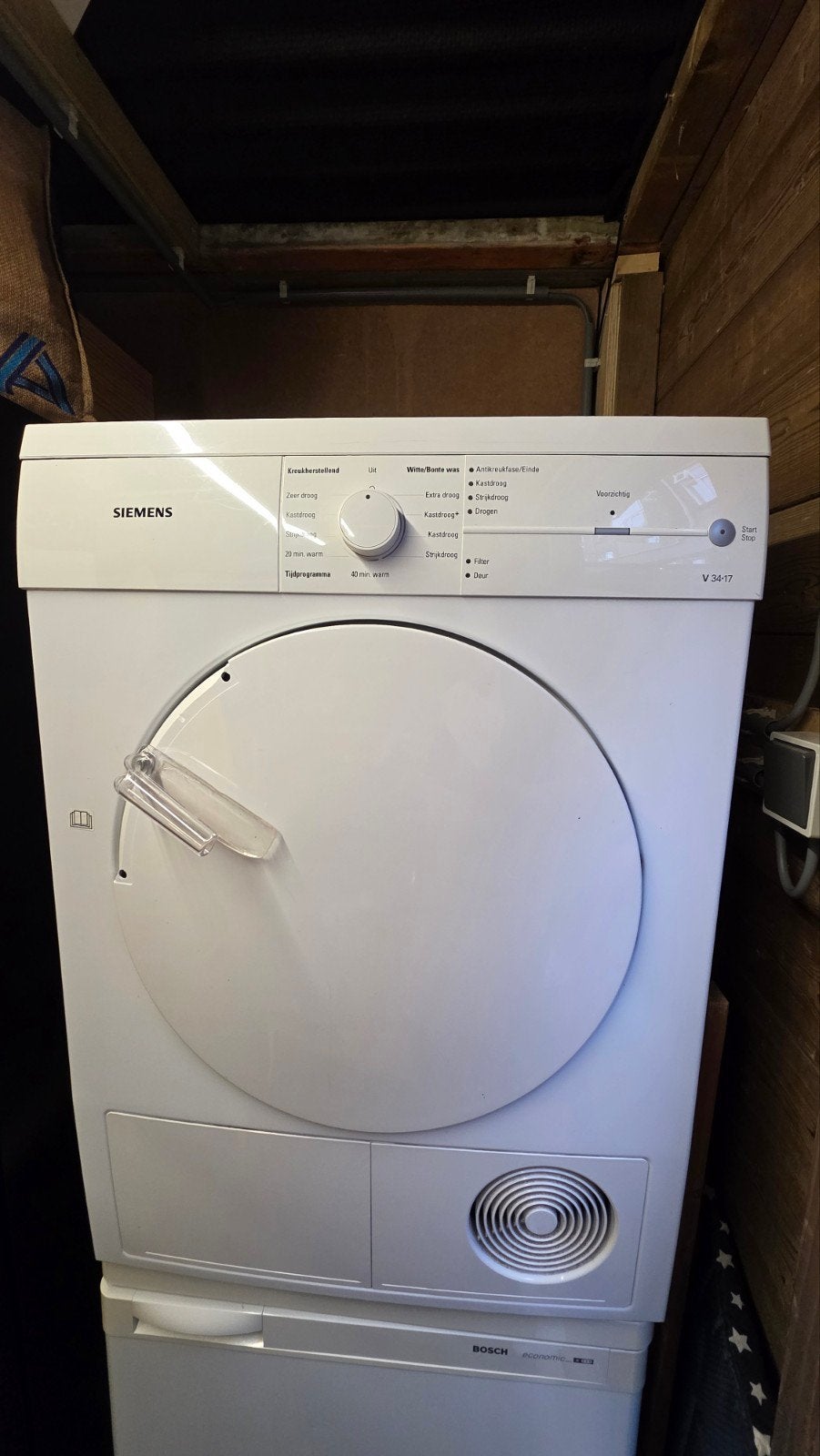 Siemens wasdroger defect, voor onderdelen of handige klusser, Witgoed en Apparatuur, Wasdrogers, Ophalen, Niet werkend, Voorlader