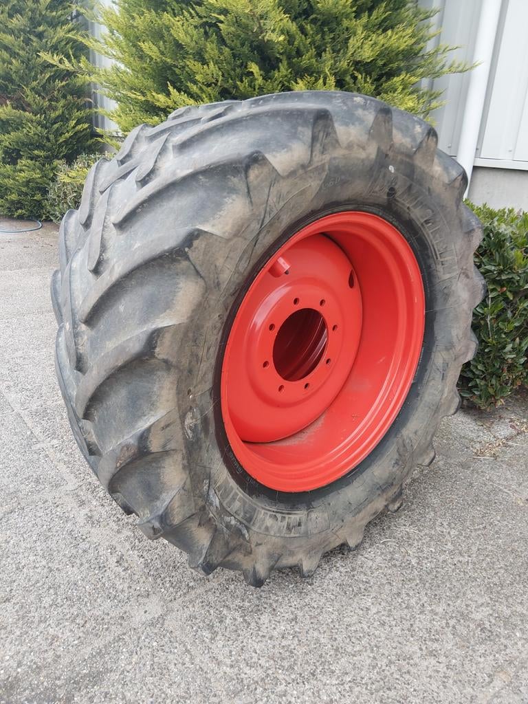 Set michelin 480 65 28 multibib 20mm op velg, Zakelijke goederen, Agrarisch | Onderdelen | Banden, Velgen en Assen, Ophalen