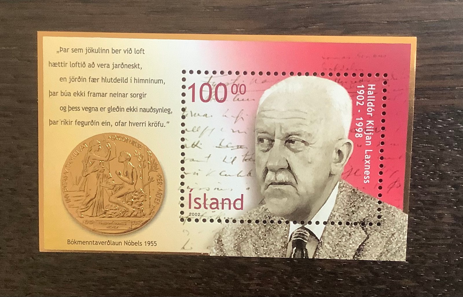 Ijsland speciaal blok gouden opdruk, Ophalen of Verzenden, IJsland