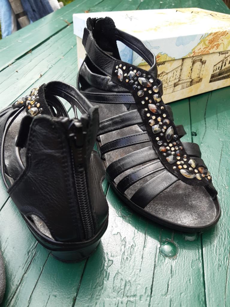 Arriva sandalen damesschoenen  maat 38, Ophalen, Arriva, Zwart, Sandalen of Muiltjes