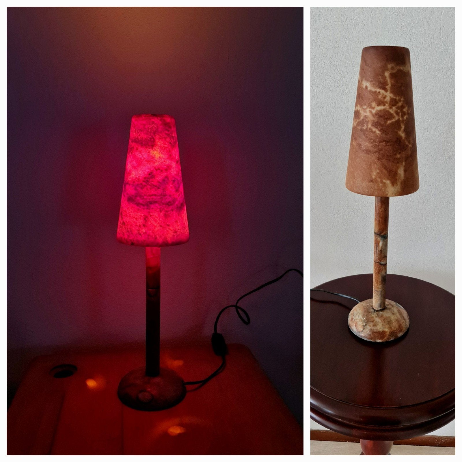 Pegasam tafellamp sfeerlamp natuursteen alabast mooi licht, Huis en Inrichting, Lampen | Tafellampen, Ophalen