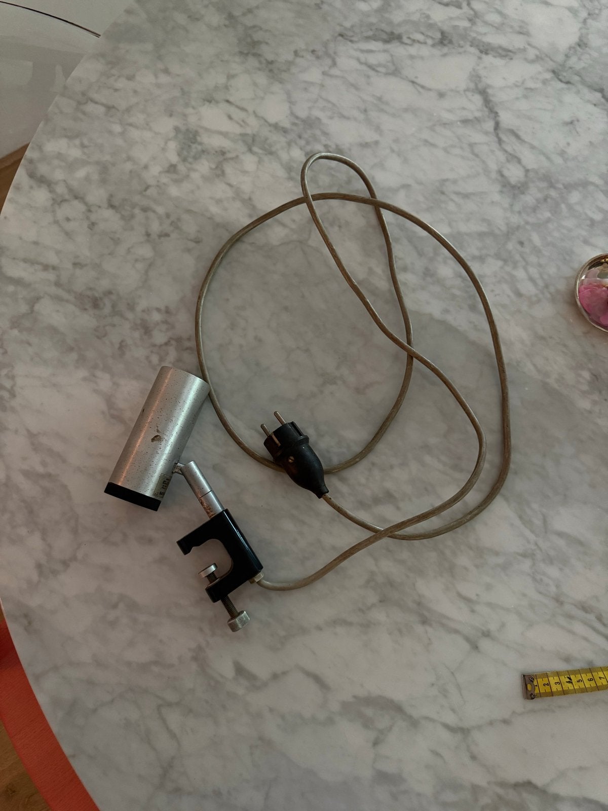 Vintage Philips spot met klem - industrieel design, Ophalen of Verzenden