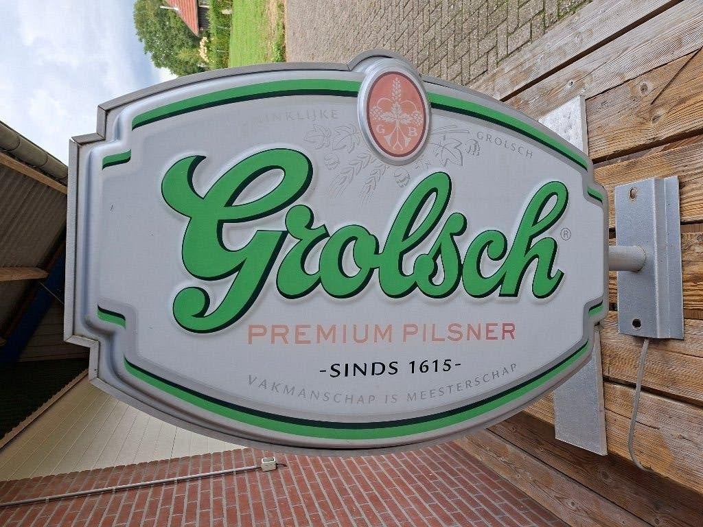 Grolsch Lichtbak - Premium Pilsner Reclamebord, Ophalen of Verzenden, Zo goed als nieuw, Lichtbak of (neon) lamp
