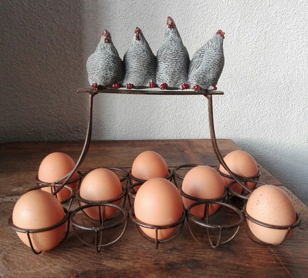 Leuke eierhouder met kippen - decoratief en praktisch, Ophalen of Verzenden