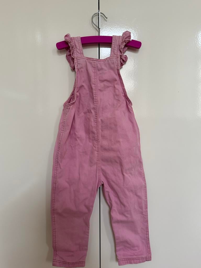Roze HEMA tuinbroek Maat 86, Kinderen en Baby's, Kinderkleding | Maat 92, Ophalen of Verzenden, Zo goed als nieuw, Meisje, Broek