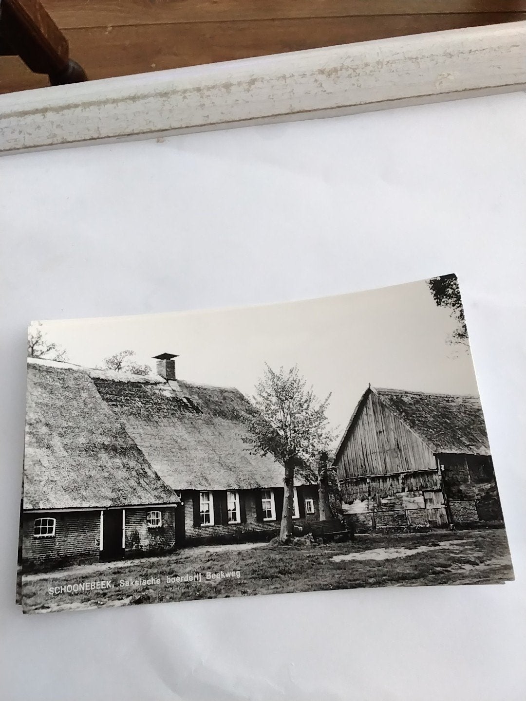 Oude ansichtkaart Schoonbeek, Saksische boerderij, Ophalen of Verzenden, Voor 1920, Gelopen, Drenthe