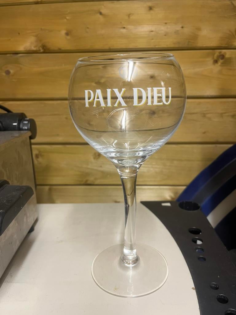Orginele Paix Dièu bierglazen 33cl tot 50cl, Ophalen, Nieuw, Glas of Glazen, Overige merken