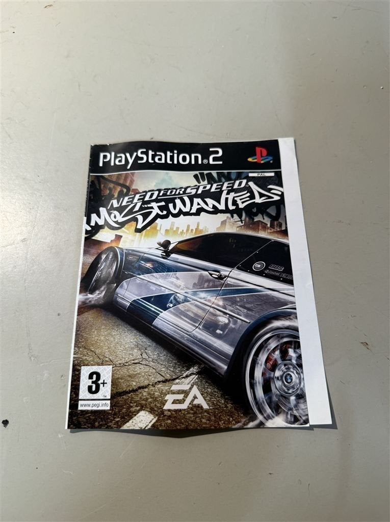 Need For Speed: Most Wanted [PlayStation 2, 2005] - Inlay -, Ophalen of Verzenden, Zo goed als nieuw, Controller, PlayStation 2