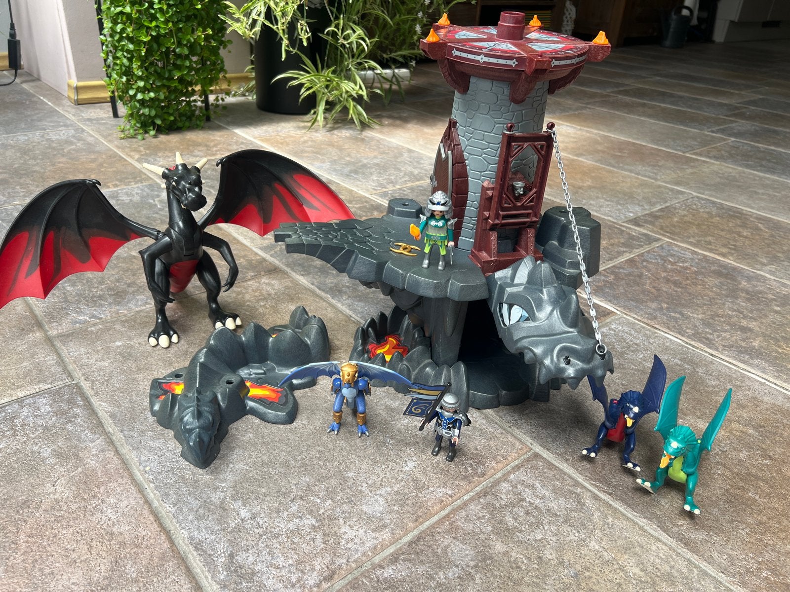 Playmobil Drakenburcht met draken en ridders, Ophalen of Verzenden, Gebruikt