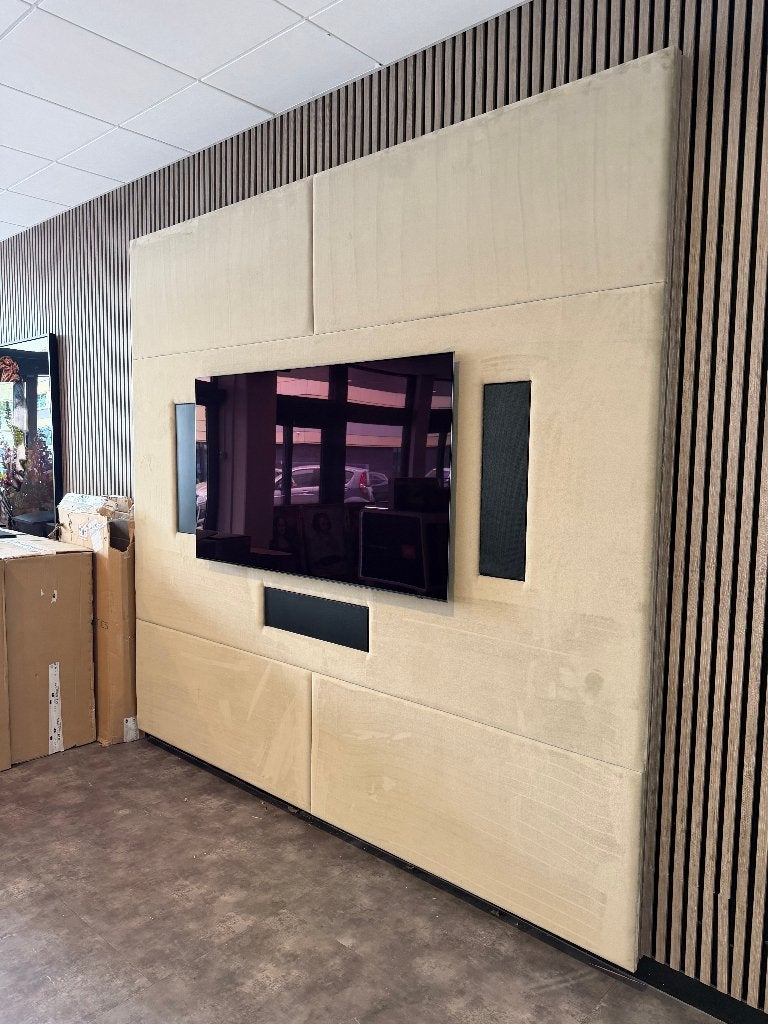 CineWall Incl. Samsung QE65S93F en 3x B&W CWM7.4 S2, Huis en Inrichting, Ophalen, 200 cm of meer, Zo goed als nieuw, 200 cm of meer