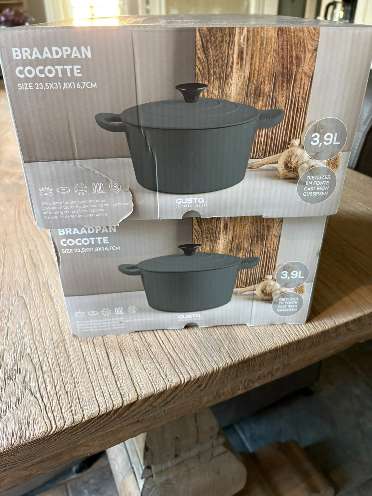 Gietijzeren braadpan NIEUW Gusta, Verzenden, Nieuw, Gietijzer, Braadpan