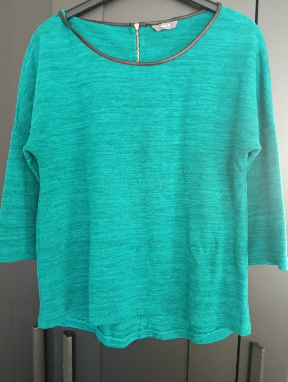 Groene trui met rits van HEMA, Kleding | Dames, Truien en Vesten, Maat 38/40 (M), Ophalen of Verzenden, HEMA, Gedragen