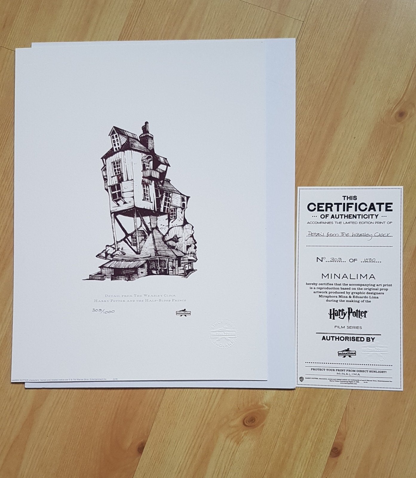 Harry Potter print 'Detail van de Wemelklok' limited edition, Ophalen of Verzenden, Nieuw