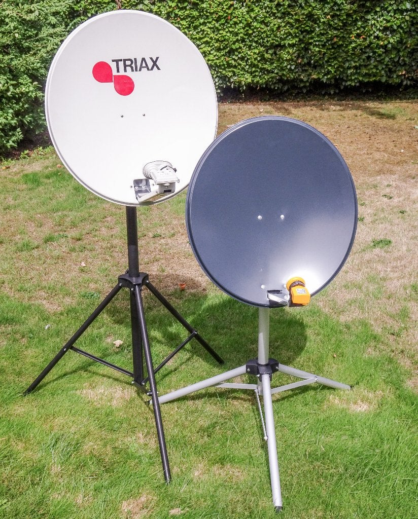 Satelliet tv set zeer compleet, Audio, Tv en Foto, Schotelantennes, Ophalen, Gebruikt, Overige merken
