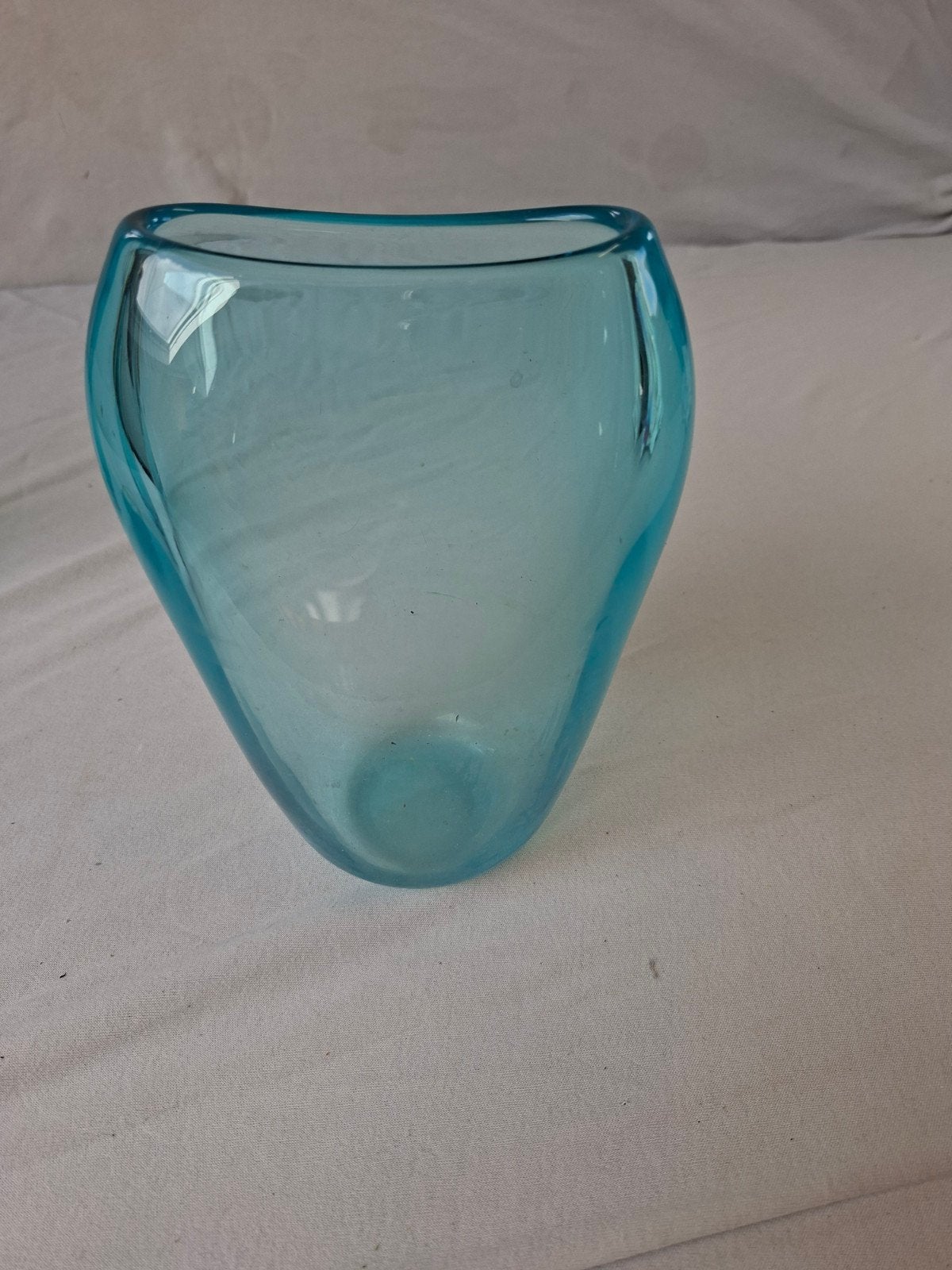 Mooie blauwe glazen vaas, Antiek en Kunst, Ophalen