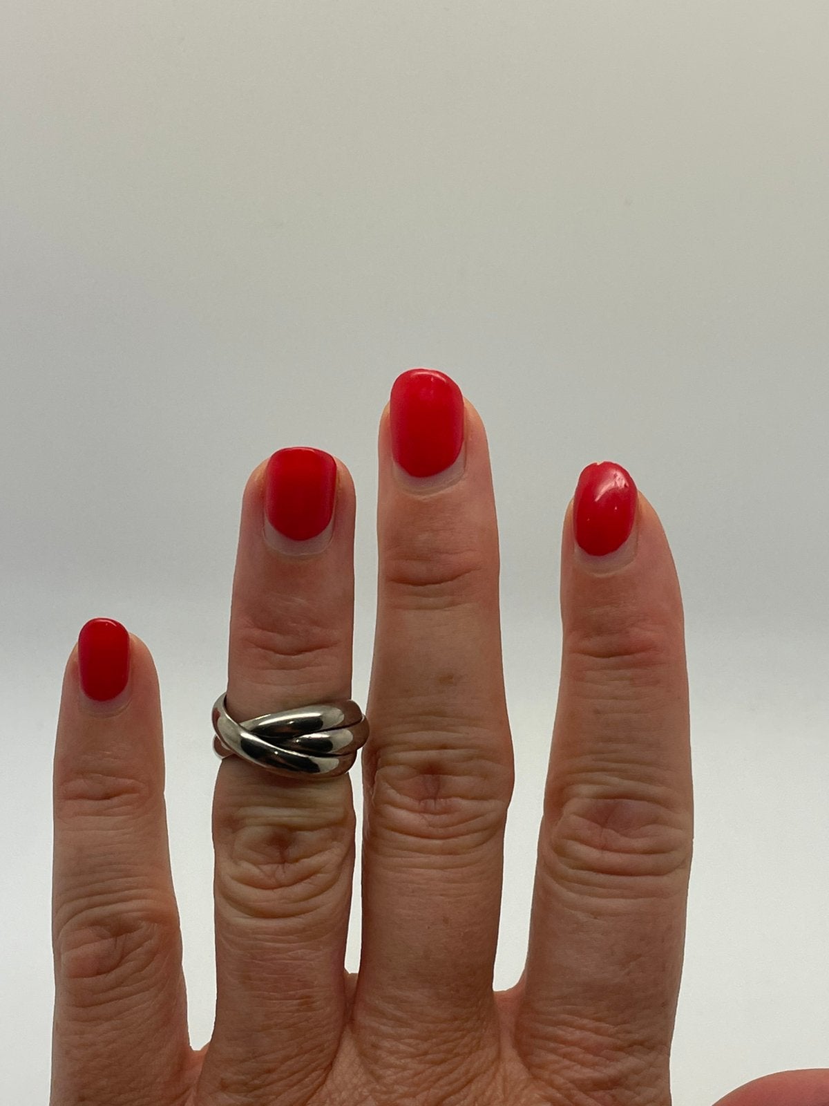 Prachtige 18 karaat wit gouden Cartier trinity ring maat 16, Sieraden, Tassen en Uiterlijk, Ophalen of Verzenden, X, Dame, Zilver