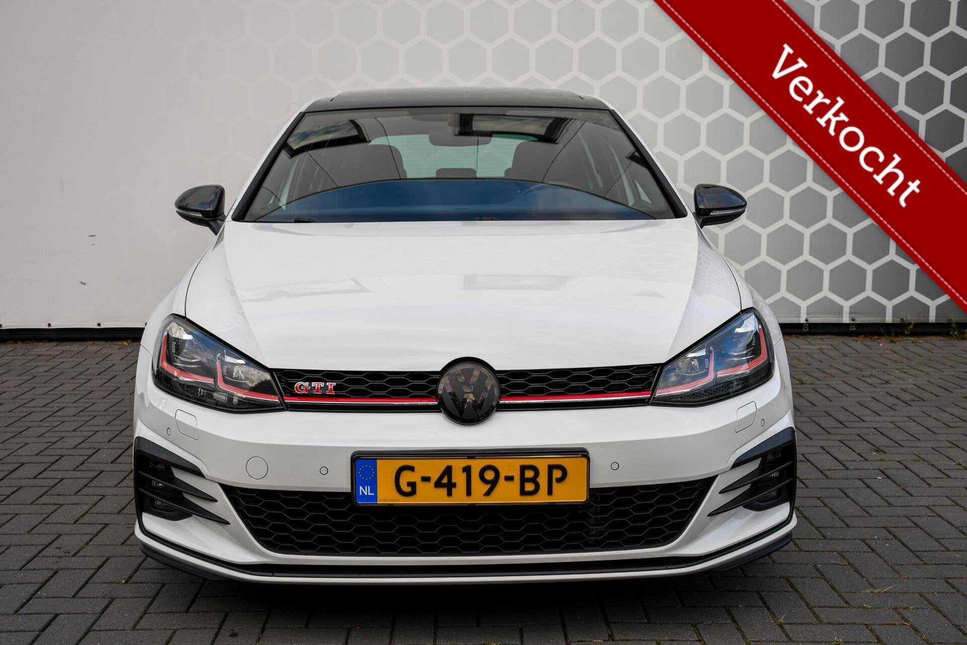 Volkswagen Golf 2.0 TSI GTI Performance Panoramadak DSG Leer, Auto's, Gebruikt, 4 cilinders, Wit, Leder