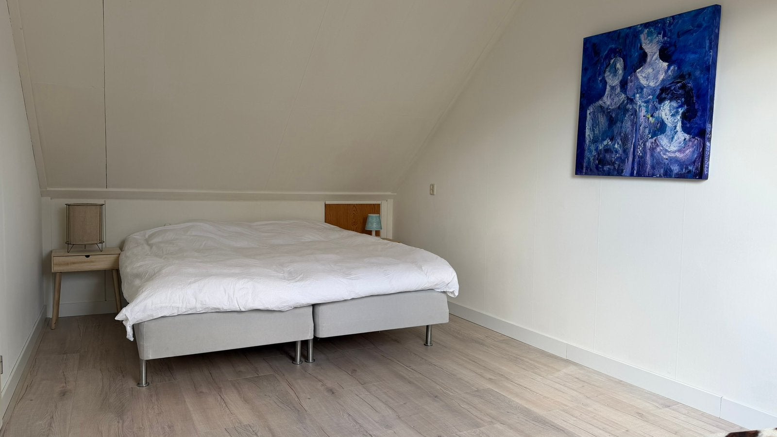 Twee eenpersoons boxspring bedden van IKEA, Ophalen, Tweepersoons, Zo goed als nieuw, 180 cm