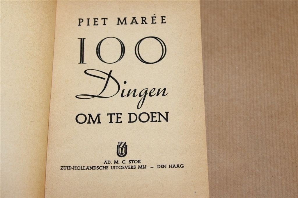 100 Dingen om te Doen — Piet Maree, Vintage 1940, Ophalen of Verzenden
