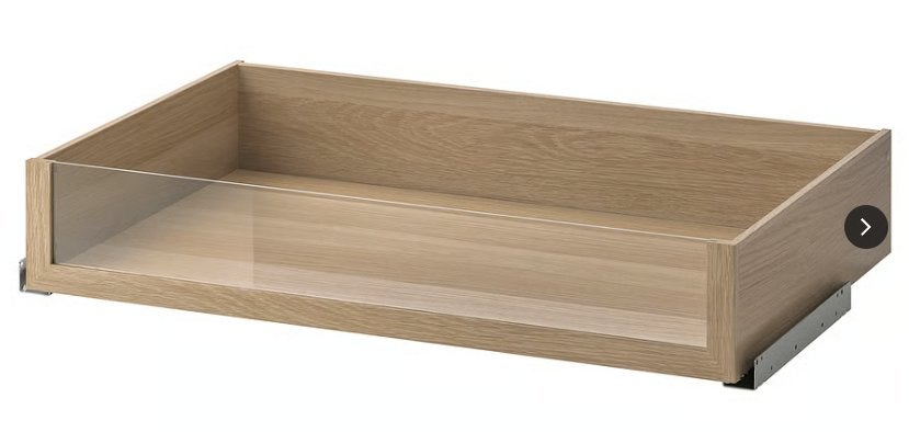IKEA Lades met glazen front., Ophalen, Nieuw, 50 tot 100 cm, Minder dan 100 cm