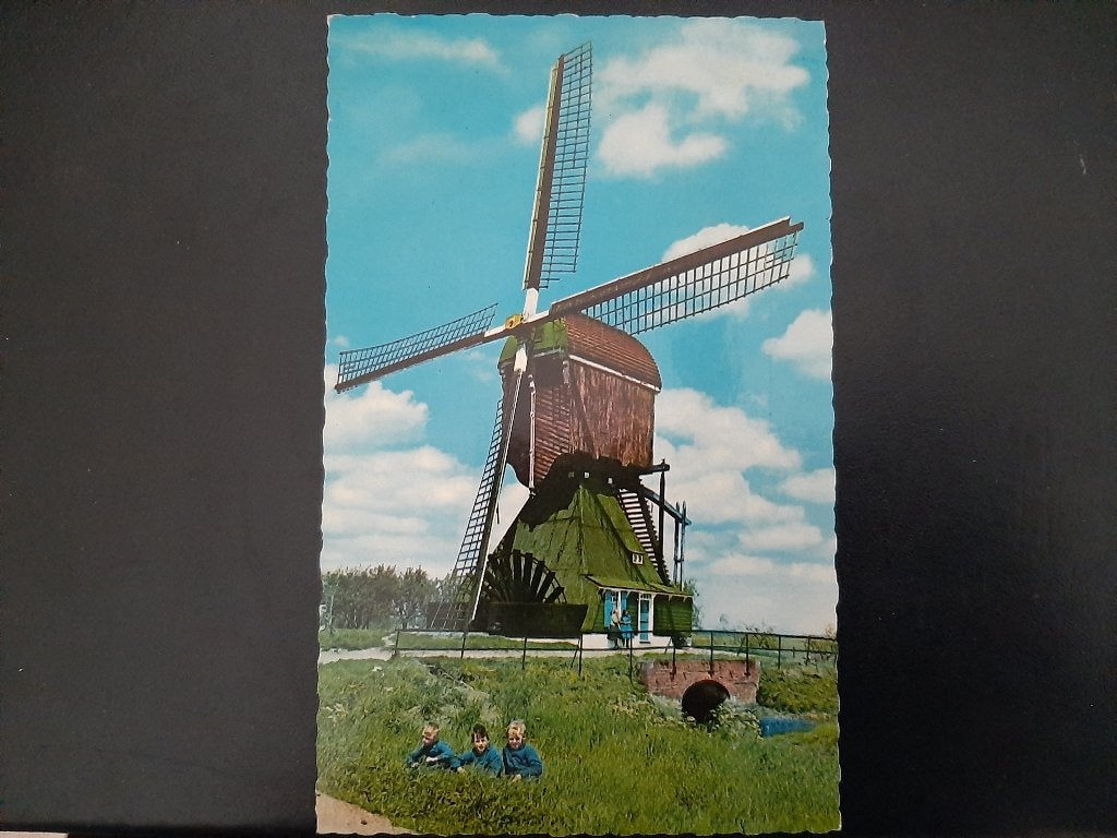 Hollandse molens, gelopen, Hellouw, Monnikendam e.a., Verzamelen, Verzenden, 1960 tot 1980, Gelopen, Gebouw