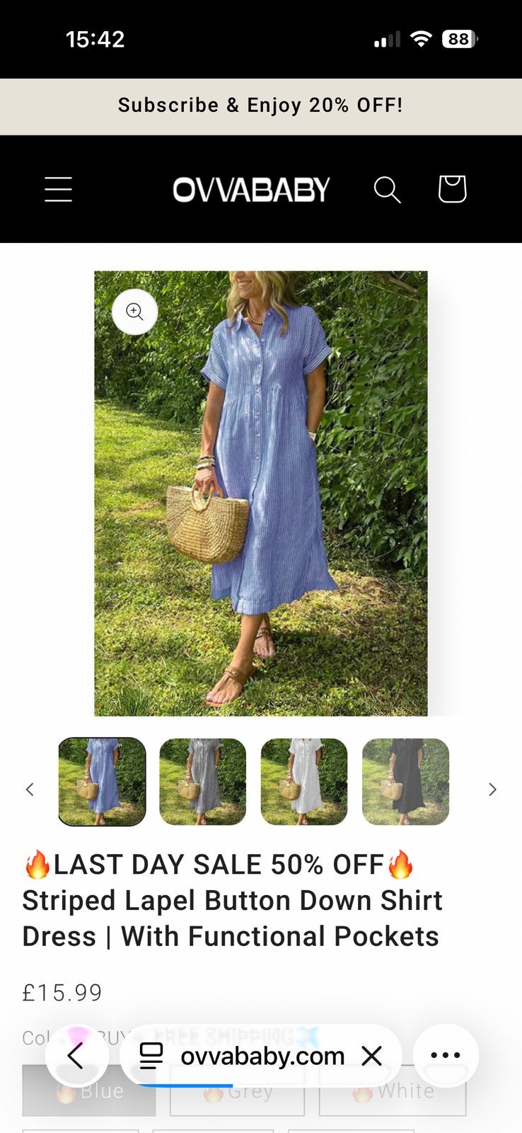 Blauw wit gestreepte jurk maat S, Ophalen of Verzenden, Maat 36 (S), Blauw