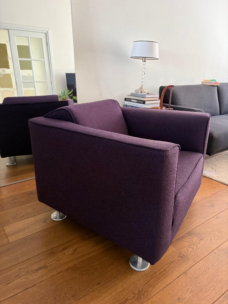Design on Stock Blizz fauteuil – paars, Ophalen, Gebruikt, 75 tot 100 cm, 50 tot 75 cm