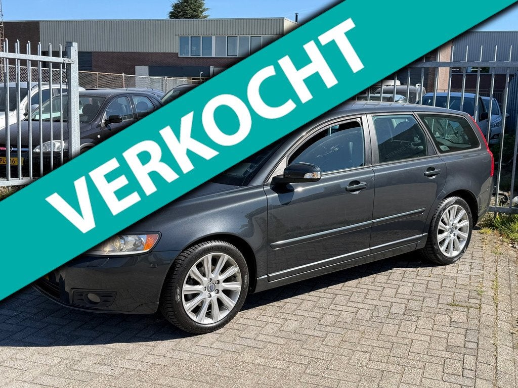 Volvo V50 2.0 Edition II 146PK NL AUTO NAP! Leer l Airco ECC, Auto's, Volvo, Voorwielaandrijving, 1350 kg, Gebruikt, Zwart