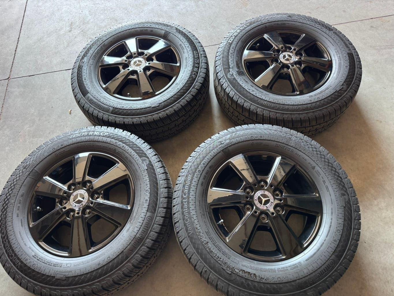 16" Sprinter Hymer Carthago+225.75.16 Conti ALL Season NWST!, Ophalen, Bestelwagen, 16 inch, Banden en Velgen