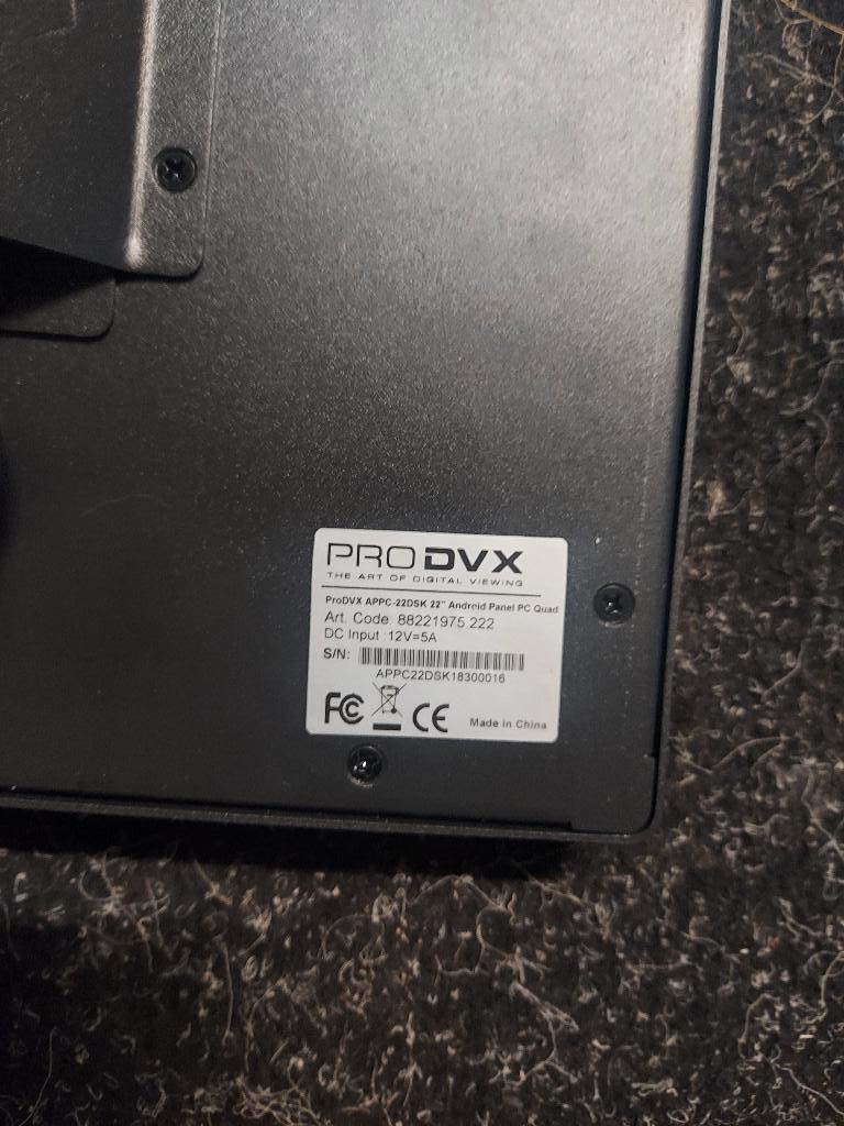 ProDVX APPC-22DSK 22" Android Tablet, Computers en Software, Android Tablets, Ophalen, Zo goed als nieuw, Pro dvx, Wi-Fi