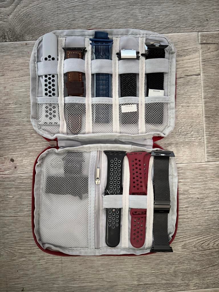 Apple Watch bandjes set (leer, metaal, sport + case), Ophalen of Verzenden, Zo goed als nieuw