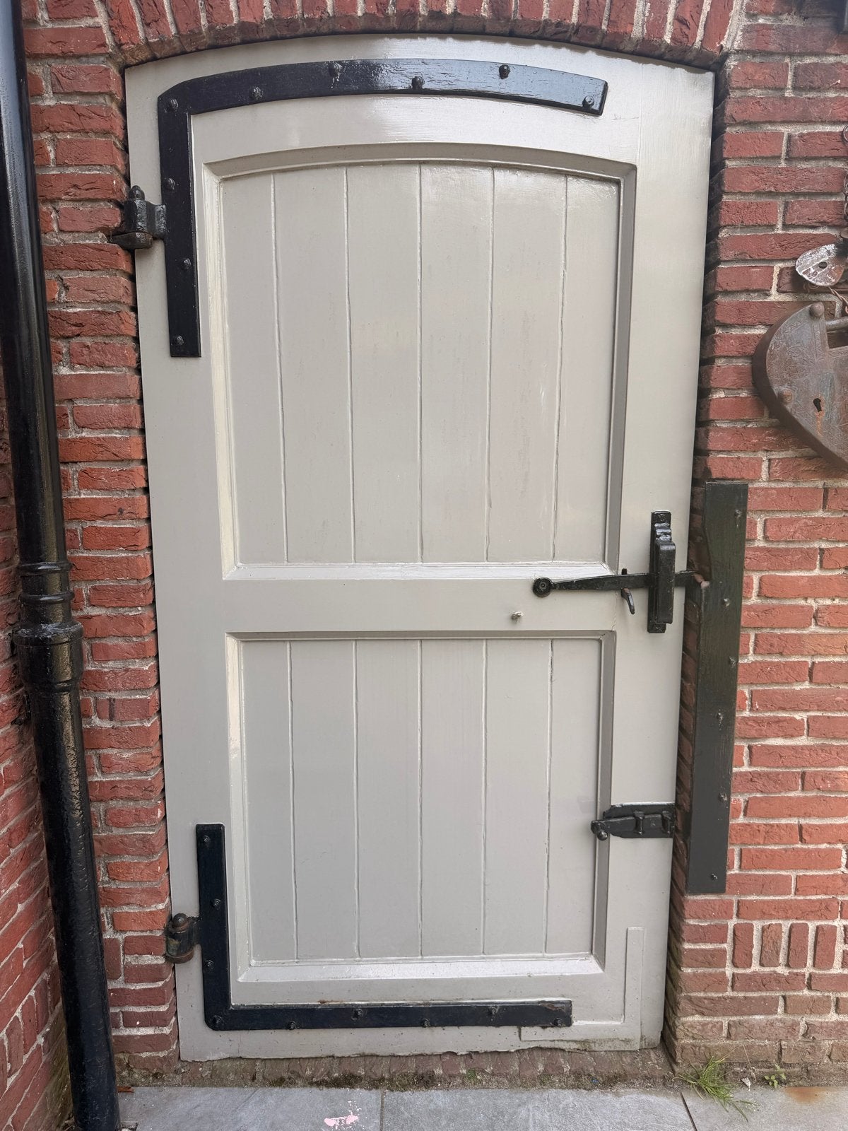 Authentieke poortdeur 195x100 cm inclusief hang- en sluitwer, Ophalen, Gebruikt, 80 tot 100 cm, Minder dan 200 cm