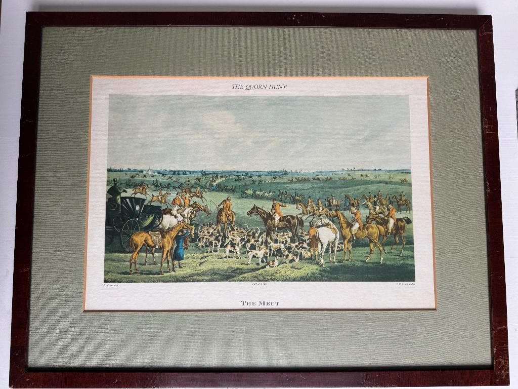 1835 - Paarden - Alken - The quorn Hunt - the meet P0661, Antiek en Kunst, Ophalen of Verzenden, Lithografie, 1800 - 1899