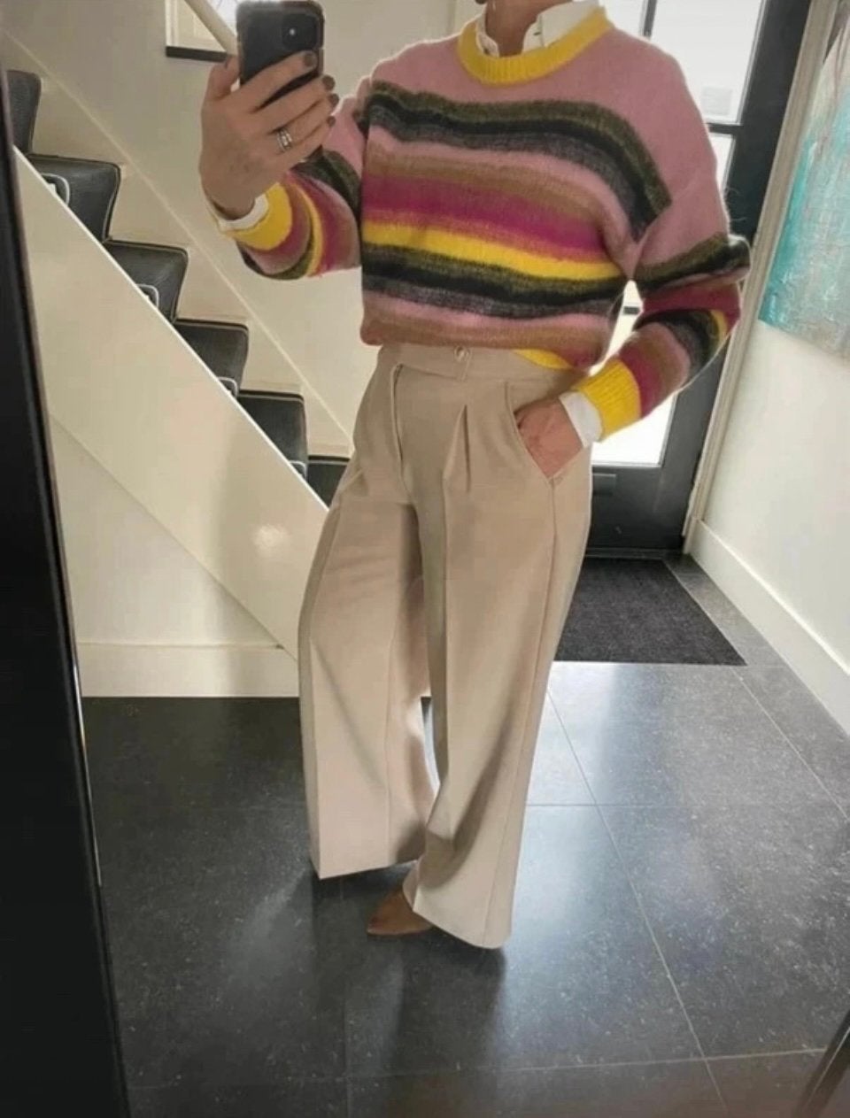 Essentiel Antwerp, prachtige mohair trui,sprekende kleurenSM, Ophalen of Verzenden, Zo goed als nieuw, Maat 38/40 (M), Meerkleurig