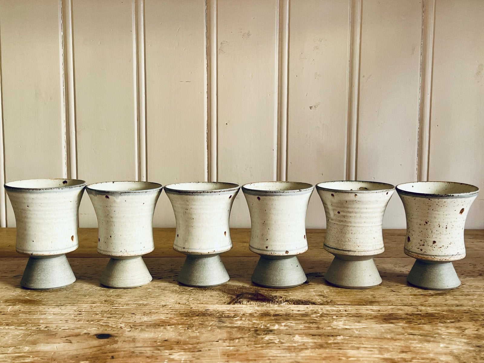 Set van 6 keramische bekers, Huis en Inrichting, Ophalen, Zo goed als nieuw, Overige stijlen, Kop(pen) en/of Schotel(s)