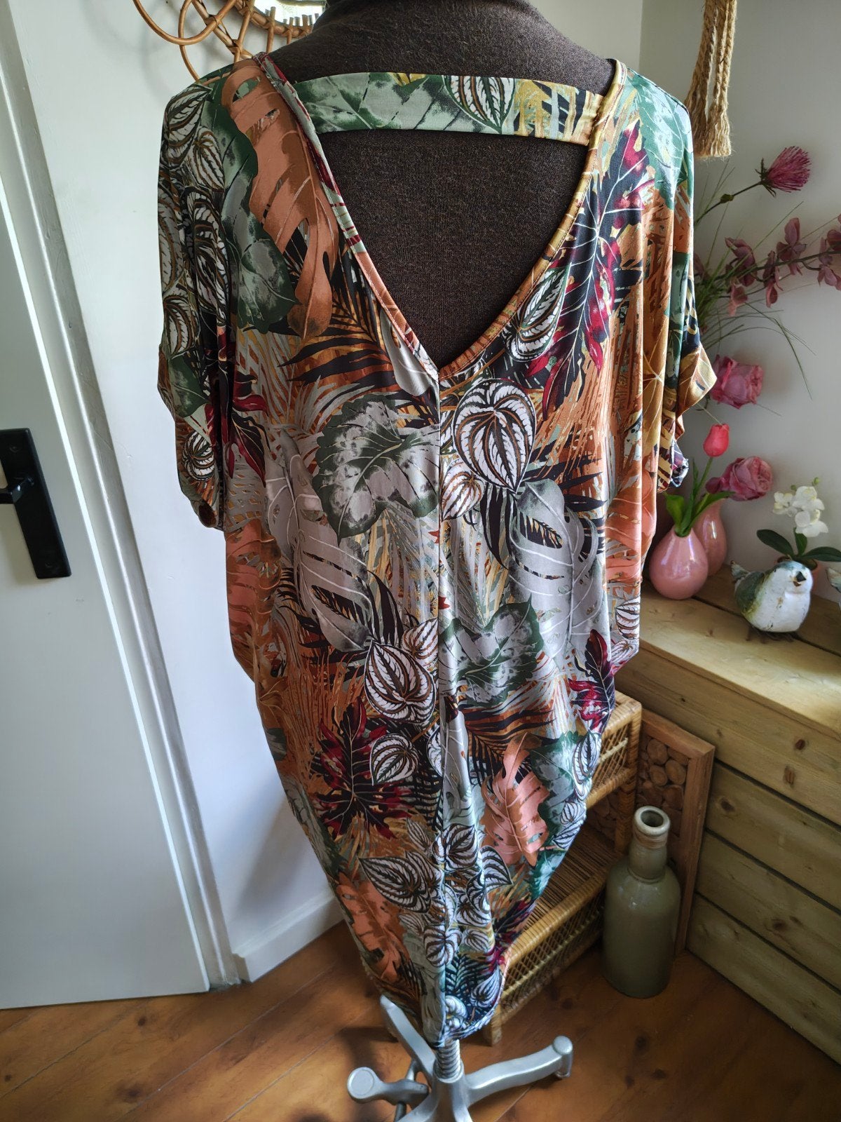 tuniek jurk kreukvrij stretch maat m l xl, Kleding | Dames, Ophalen of Verzenden, Zo goed als nieuw, Meerkleurig