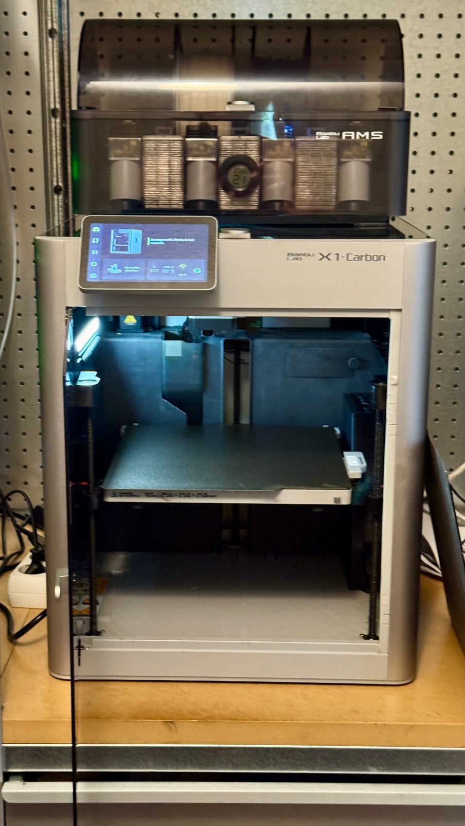 Bambu X1 Carbon + AMS + 3 plates + extra hot ends ++, Computers en Software, Ophalen, Gebruikt, Ingebouwde Wi-Fi, Filament
