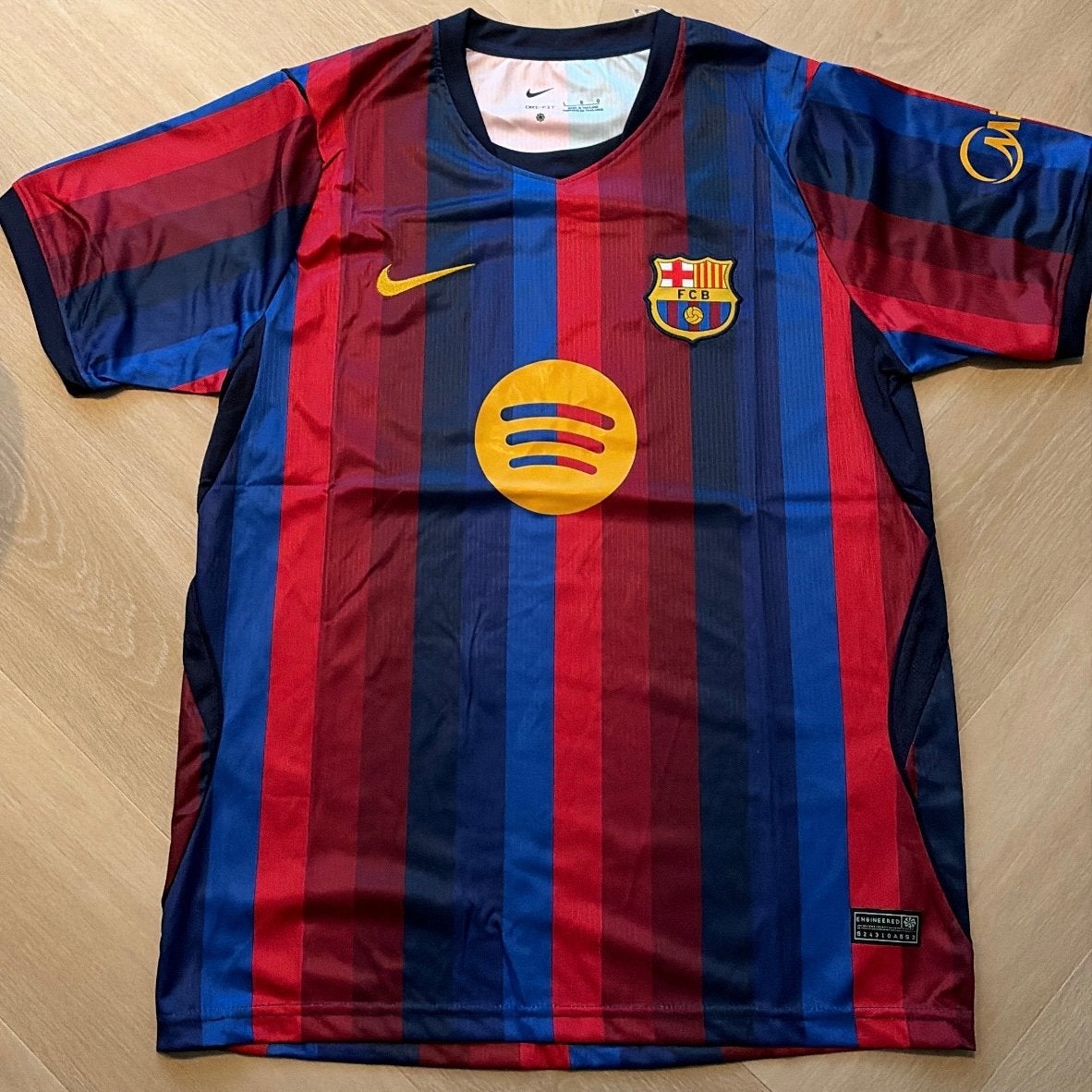 FC Barcelona Thuisshirt Maat L, Maat L, Ophalen of Verzenden, Zo goed als nieuw, Shirt