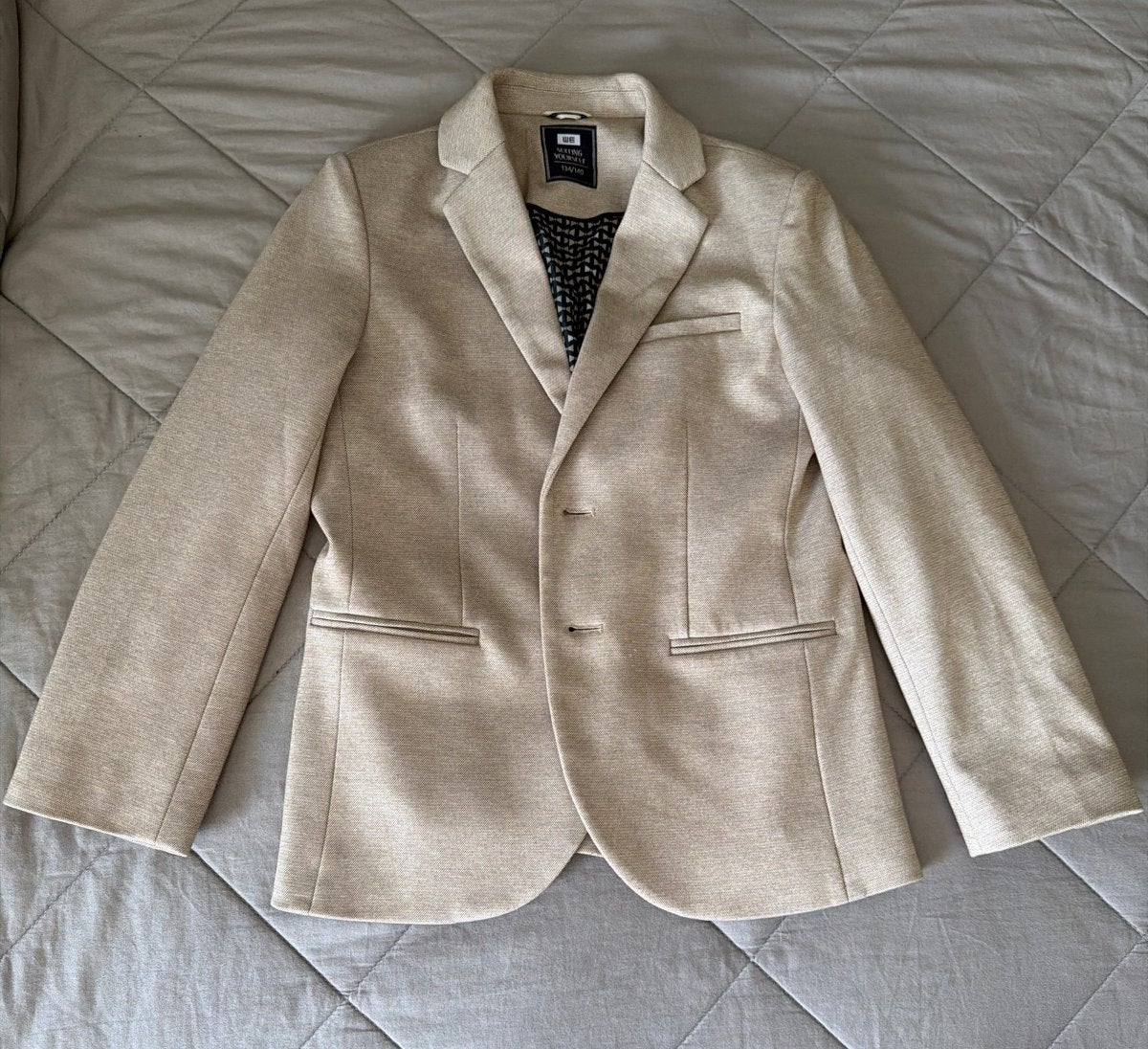 Nette colbert en gilet van WE Suiting Yourself - maat 134/14, Ophalen of Verzenden, Zo goed als nieuw, Jongen, Setje